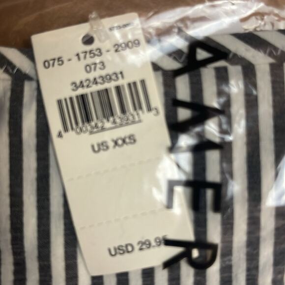 Aerie Seersucker Ruffle Bikini Bottom Striped with Gingham‎ Ruffles Size XXS NWT - Picture 10 of 11